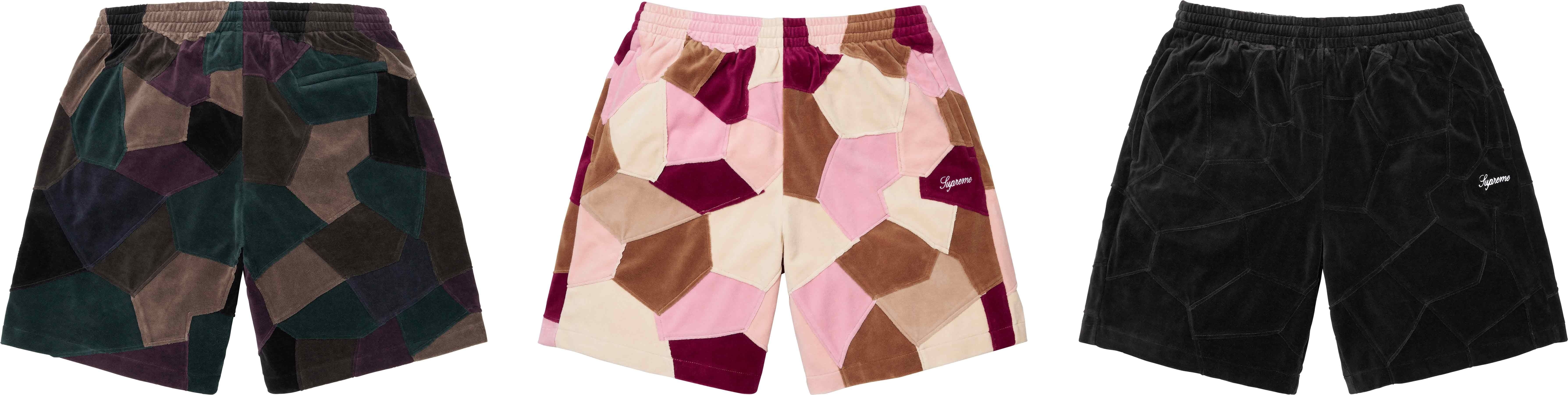 Patchwork Velour Short